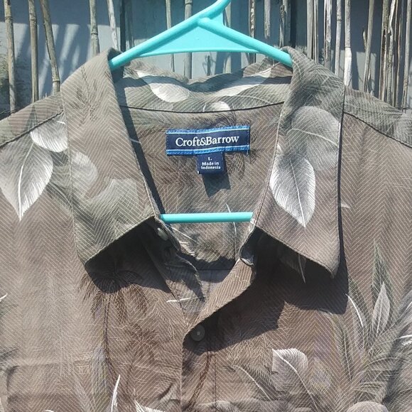 Crofts & Barrow Hawaiian Button Down Men - L - Picture 3 of 11